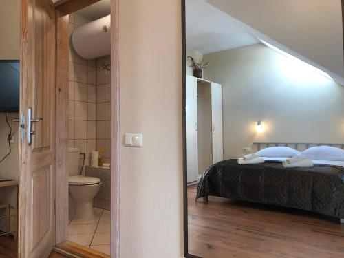 Koupelna v ubytování Apartamentai Viktorija