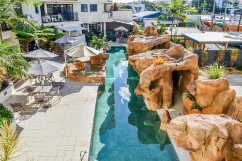 A view of the pool at Second Floor 2 Bedroom Mooloolaba Escape - Caribbean Resort or nearby