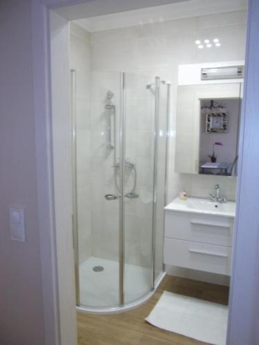 Kúpeľňa v ubytovaní Ametiszt Apartman