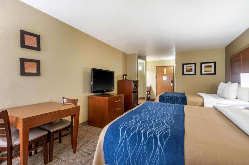 Televisyen dan/atau pusat hiburan di Comfort Inn & Suites Springfield I-44