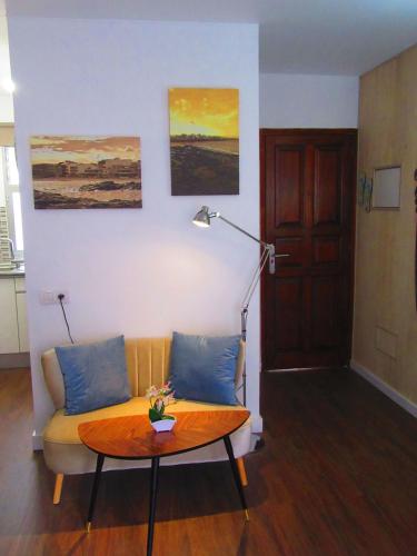 Χώρος καθιστικού στο Estudio con encanto en la playa (aptos.salinetas)