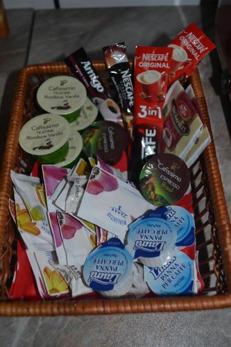 a basket filled with different types of food at Relax Apartament in Constanţa