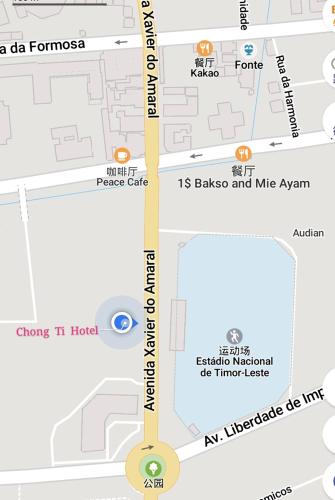 a map of the us palace and mike asylum at CHONG TI HOTEL in Dili
