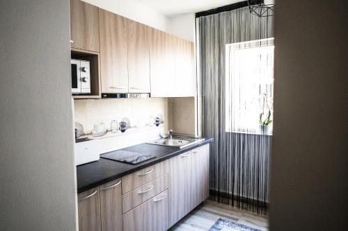 Η κουζίνα ή μικρή κουζίνα στο Tania Apartament