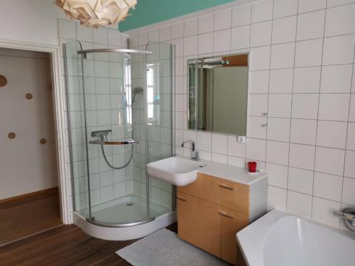 Koupelna v ubytování Ferienwohnung Dausacker