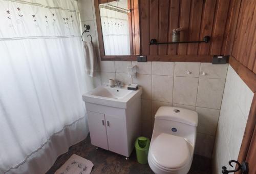Kúpeľňa v ubytovaní Cabañas Anulen