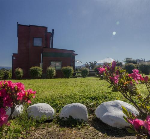 Jardín al aire libre en Cabañas Anulen