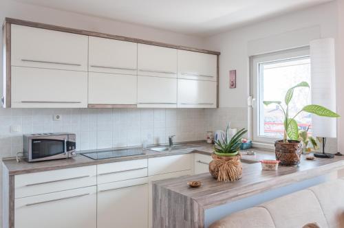 Küche/Küchenzeile in der Unterkunft Modern and bright apartment in Ruma