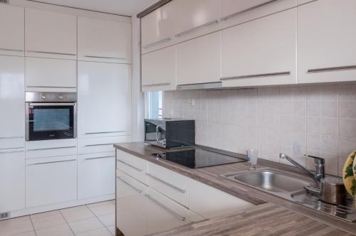 Küche/Küchenzeile in der Unterkunft Modern and bright apartment in Ruma