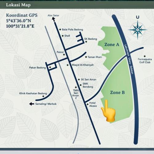 a map of the london borough of koontz map at BEDONG GOLF VILLA in Bedung