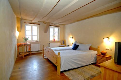 Giường trong phòng chung tại Hotel Aegidienhof