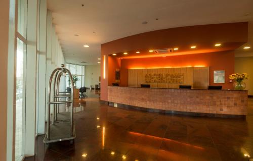 
The lobby or reception area at Hotel Luzeiros São Luis
