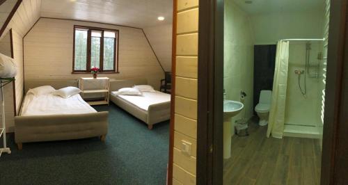 Koupelna v ubytování Hotel Galushko