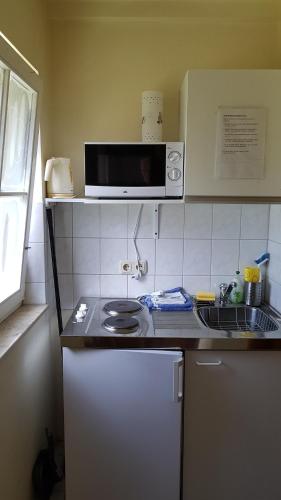 Dapur atau dapur kecil di Ferienwohnung Frenzel