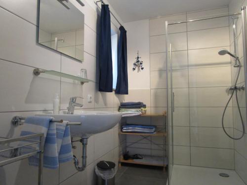 Kúpeľňa v ubytovaní Ferienwohnung Huber