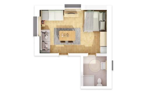 un rendering di una planimetria di Vila Estate a Palanga
