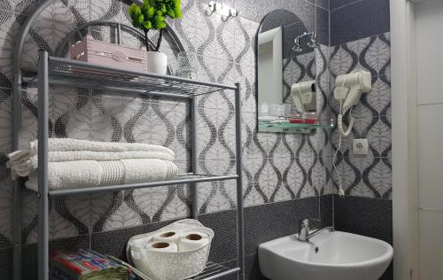 Koupelna v ubytování Hotel Kika