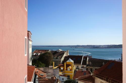 a view of the water from a city at Solar Dos Mouros in Lisbon