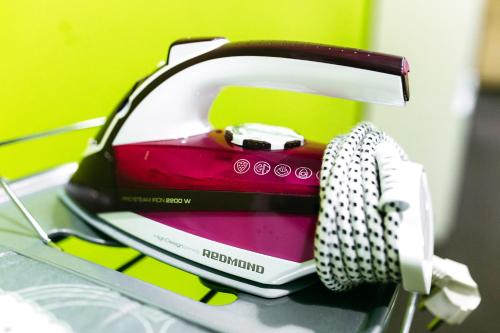 a toaster sitting on top of a table at Happy Hostel Kiev in Kyiv