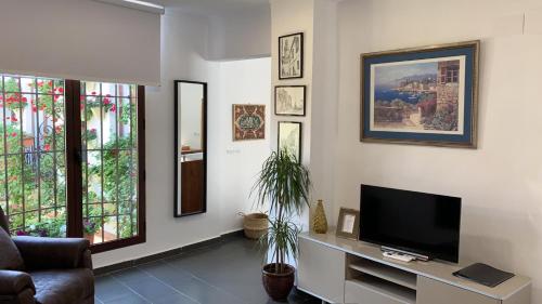TV a/nebo společenská místnost v ubytování La Sultana Apartamentos