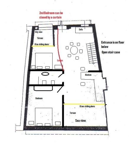 a floor plan of a building at Casa Colloredo Free Parking in Rovinj