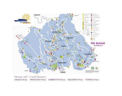 a map of australia and its capitals at Gli Artisti in Agerola