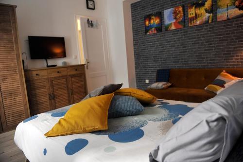 TV a/nebo společenská místnost v ubytování Rijeka center- Apartment Flumen