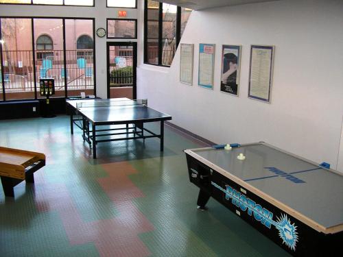 two ping pong tables in a large room with a table at Sedona Springs Resort in Sedona