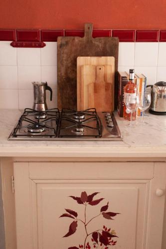 a stove top sitting on top of a counter at 40 Rue du Ventoux in Bédoin