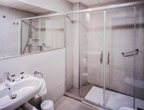 Koupelna v ubytování Hotel Cristina