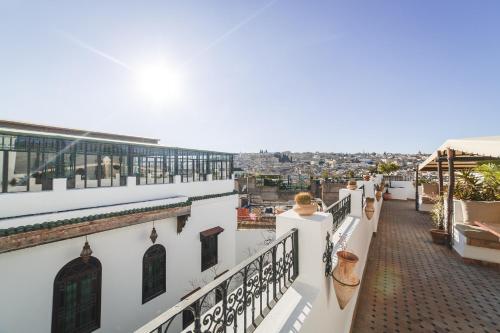 a view from the balcony of a building at Riad Le Calife in Fès