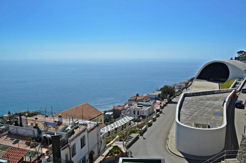a view of a city with a stadium on a street at Palazzo Mansi in Ravello