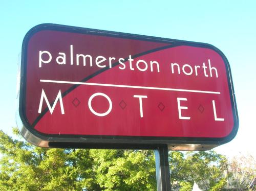 a red street sign for aclamation point on a street at Palmerston North Motel in Palmerston North