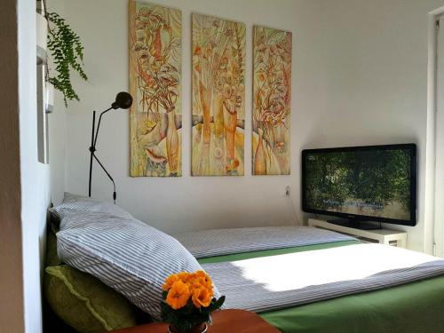 Postel nebo postele na pokoji v ubytování Penthouse Modena