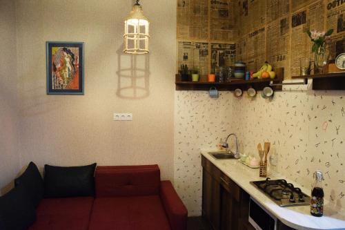 ครัวหรือมุมครัวของ Librarians' Flat