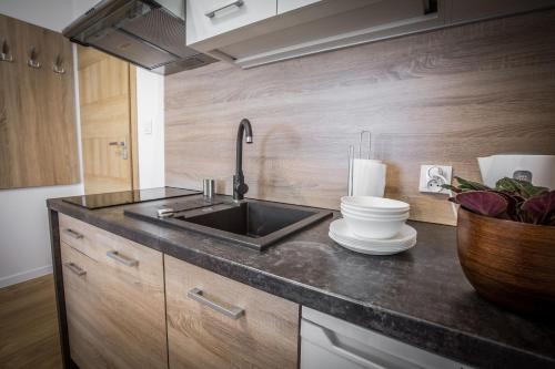 Kuchyňa alebo kuchynka v ubytovaní Apartamenty przy skoczni