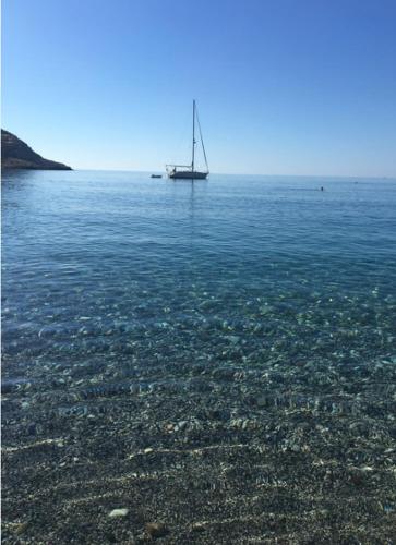 a sail boat in the water with at Haraki Blue Pearl in Haraki