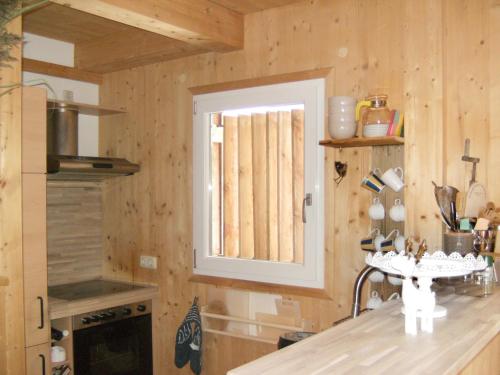 Dapur atau dapur kecil di Chalet SCHNEEHASE