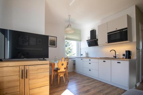Kuchyň nebo kuchyňský kout v ubytování 5 Wierchów Apartamenty