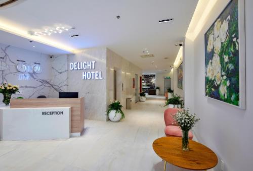 Vestibiulis arba registratūra apgyvendinimo įstaigoje Delight Hotel