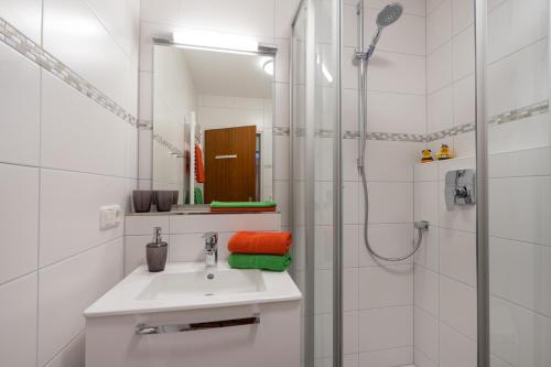 Um banheiro em Ferienwohnungen Alpentraum - Mäusle
