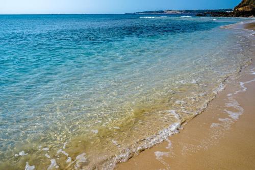 a beach with the ocean and the shoreline at 永旺旅店 Yong Wong Hostel in Nanwan