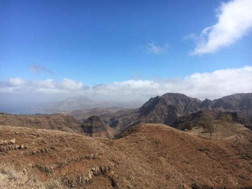 a view of the mountains from the top of a mountain at B&B "Villa Alegria", Tarrafal in Tarrafal