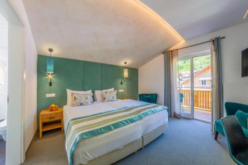 מיטה או מיטות בחדר ב-Hotel Mehrhauser