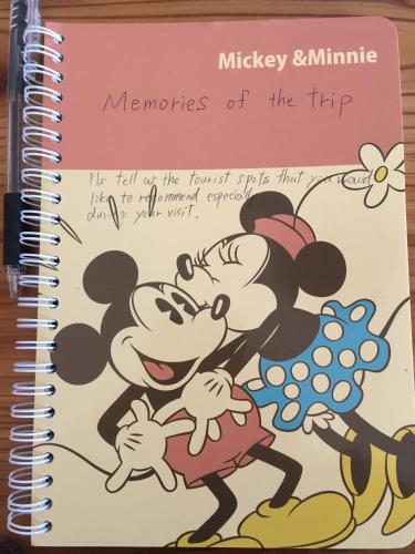 a book of mickeymouse memories of the trip at CRAFT in Matsubara