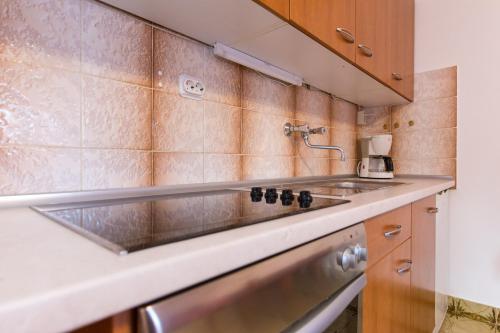 a kitchen with a sink and a counter at Neda in Punat