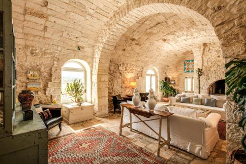 Posezení v ubytování Masseria Cervarolo