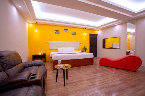 Кровать или кровати в номере My Hotel 23