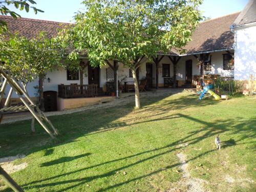 a yard with a child playing on a swing set at Ferencz Porta in Szalafő