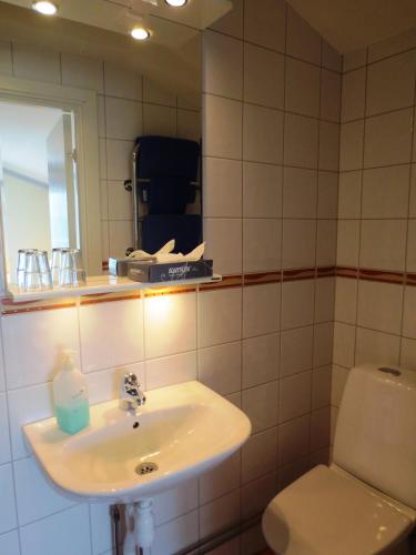Koupelna v ubytování Järvsöbaden